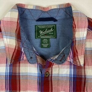 Woolrich Shirt Mens‎ XL Red Plaid Short Sleeve Western Workwear Pocket Flap